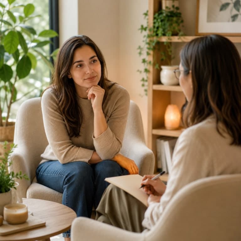 A consultation between a practitioner and a client